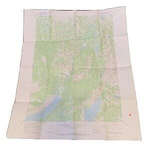 Dept. Of Interior Map - Freemont Lake North Wyoming - 22” x 27” Top Vintage 1968